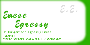 emese egressy business card